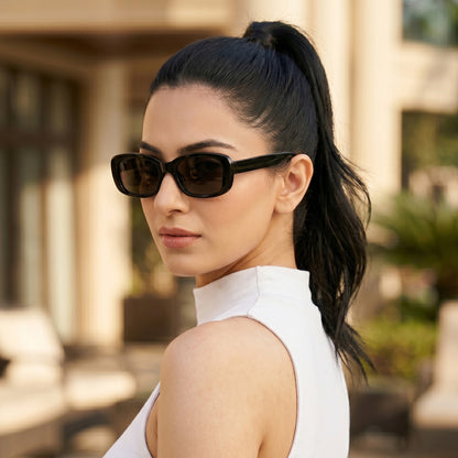 PERKEY 100% UV Protected Rectangle Sunglasses For Men and Women - PRKY0019-C1