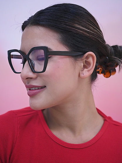 PERKEY Full Rim Square-Cat Eye Computer Glasses For Eye Protection Spectacles Frames Women - OPTL0011-C1
